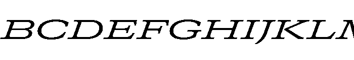 GTCanon SExpandedRegularItalic 2 Font UPPERCASE