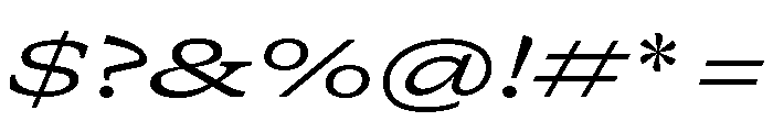GTCanon SExpandedRegularItalic Font OTHER CHARS