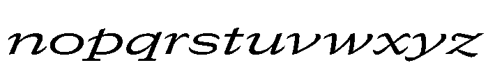 GTCanon SExpandedRegularItalic Font LOWERCASE