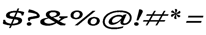 GTCanon SExpandedSemiboldItalic Font OTHER CHARS