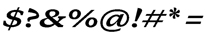 GTCanon SExtendedBoldItalic Font OTHER CHARS