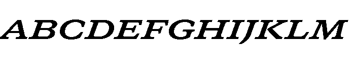 GTCanon SExtendedBoldItalic Font UPPERCASE