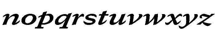 GTCanon SExtendedBoldItalic Font LOWERCASE