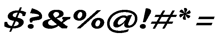GTCanon SExtendedHeavyItalic 2 Font OTHER CHARS