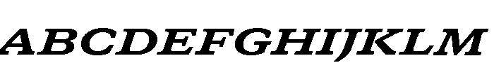GTCanon SExtendedHeavyItalic 2 Font UPPERCASE