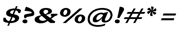 GTCanon SExtendedHeavyItalic Font OTHER CHARS