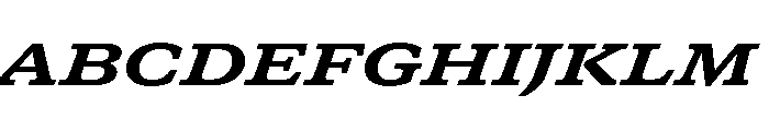 GTCanon SExtendedHeavyItalic Font UPPERCASE