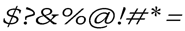 GTCanon SExtendedLightItalic Font OTHER CHARS