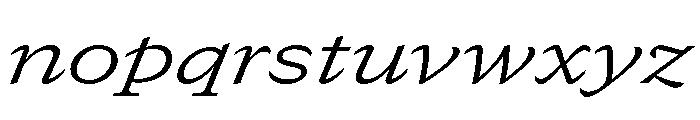GTCanon SExtendedLightItalic Font LOWERCASE