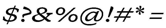GTCanon SExtendedMediumItalic Font OTHER CHARS