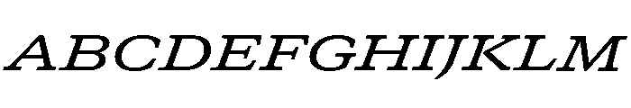 GTCanon SExtendedMediumItalic Font UPPERCASE