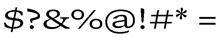 GTCanon SExtendedRegular Font OTHER CHARS