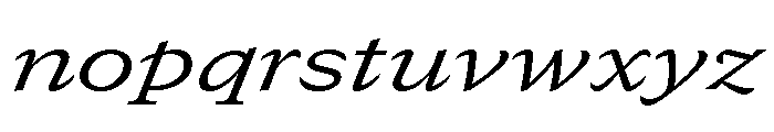 GTCanon SExtendedRegularItalic 2 Font LOWERCASE