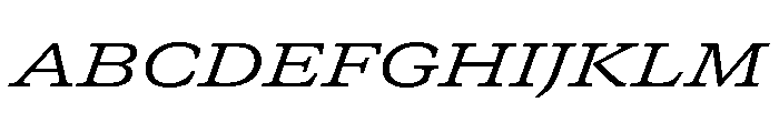 GTCanon SExtendedRegularItalic Font UPPERCASE