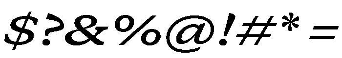 GTCanon SExtendedSemiboldItalic Font OTHER CHARS