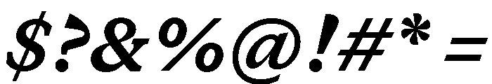 GTCanon SHeavyItalic 2 Font OTHER CHARS