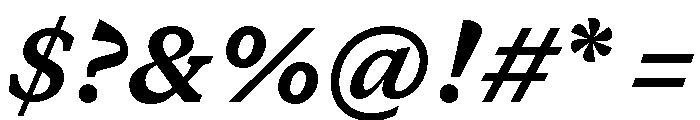 GTCanon SHeavyItalic Font OTHER CHARS