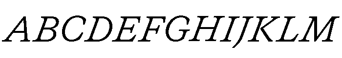 GTCanon SLightItalic 2 Font UPPERCASE