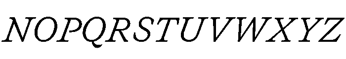 GTCanon SLightItalic 2 Font UPPERCASE