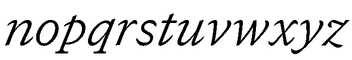 GTCanon SLightItalic 2 Font LOWERCASE