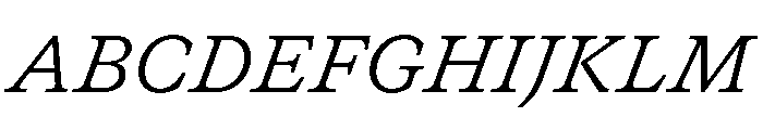 GTCanon SLightItalic Font UPPERCASE