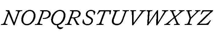 GTCanon SLightItalic Font UPPERCASE