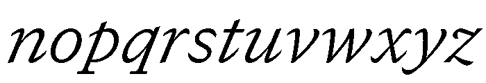 GTCanon SLightItalic Font LOWERCASE