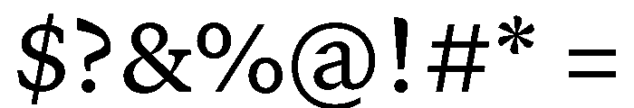 GTCanon SMedium Font OTHER CHARS