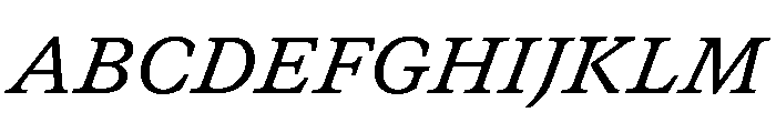 GTCanon SMediumItalic 2 Font UPPERCASE