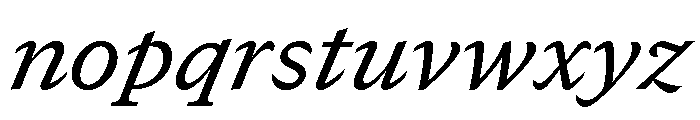GTCanon SMediumItalic 2 Font LOWERCASE