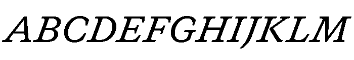 GTCanon SMediumItalic Font UPPERCASE