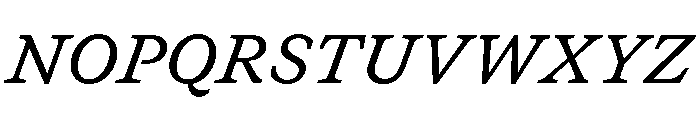 GTCanon SMediumItalic Font UPPERCASE