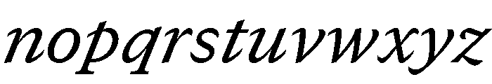GTCanon SMediumItalic Font LOWERCASE