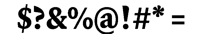GTCanon SNarrowBlack Font OTHER CHARS