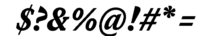 GTCanon SNarrowBlackItalic Font OTHER CHARS