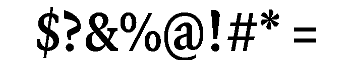 GTCanon SNarrowBold Font OTHER CHARS