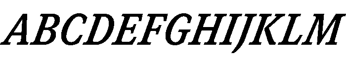 GTCanon SNarrowBoldItalic Font UPPERCASE