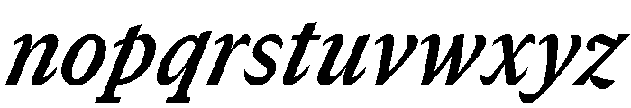 GTCanon SNarrowBoldItalic Font LOWERCASE