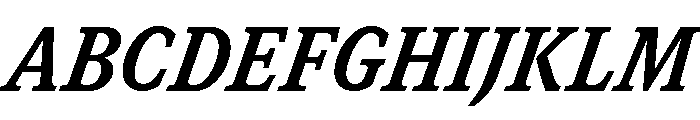 GTCanon SNarrowHeavyItalic 2 Font UPPERCASE