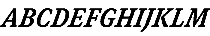 GTCanon SNarrowHeavyItalic Font UPPERCASE