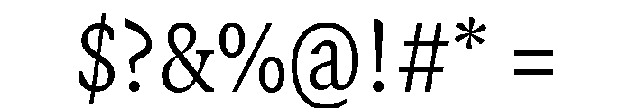 GTCanon SNarrowLight 2 Font OTHER CHARS