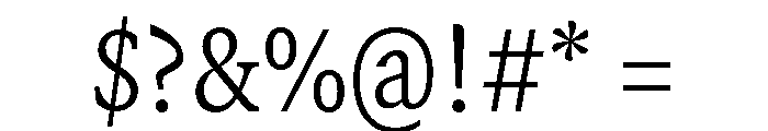 GTCanon SNarrowLight Font OTHER CHARS