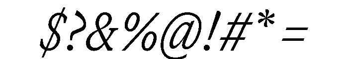 GTCanon SNarrowLightItalic 2 Font OTHER CHARS