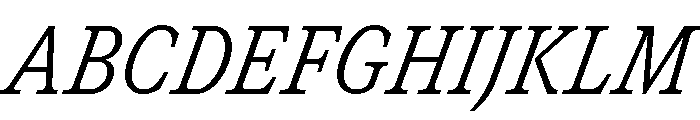 GTCanon SNarrowLightItalic 2 Font UPPERCASE