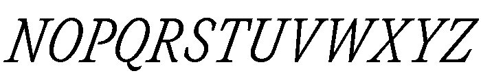 GTCanon SNarrowLightItalic 2 Font UPPERCASE