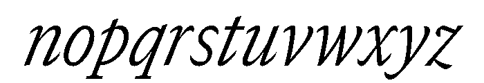 GTCanon SNarrowLightItalic 2 Font LOWERCASE