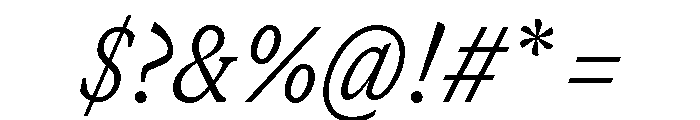 GTCanon SNarrowLightItalic Font OTHER CHARS