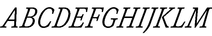 GTCanon SNarrowLightItalic Font UPPERCASE
