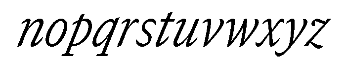 GTCanon SNarrowLightItalic Font LOWERCASE