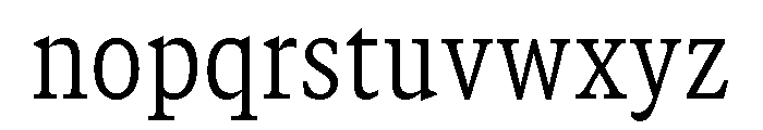 GTCanon SNarrowLight Font LOWERCASE